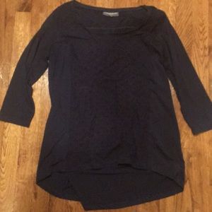 A pea in the pod navy 3/4 sleeve top
